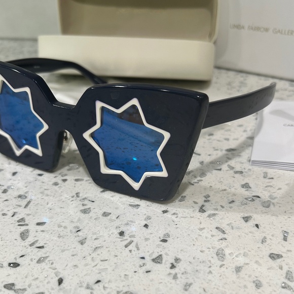 Linda Farrow X Markus Lupfer Blue Star Eyes Sunglasses Unisex RARE - Picture 3 of 10